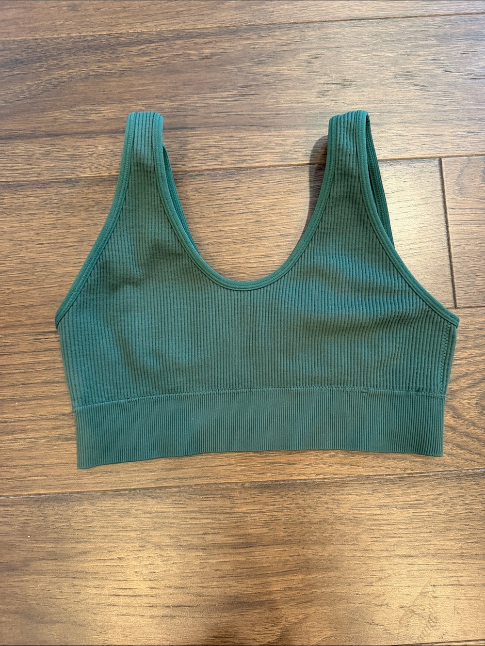 aerie Ribbed Scoop Sports Bra Size Medium in Green - C33-054